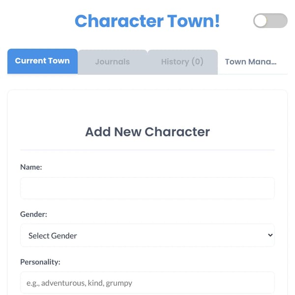 Character Town!