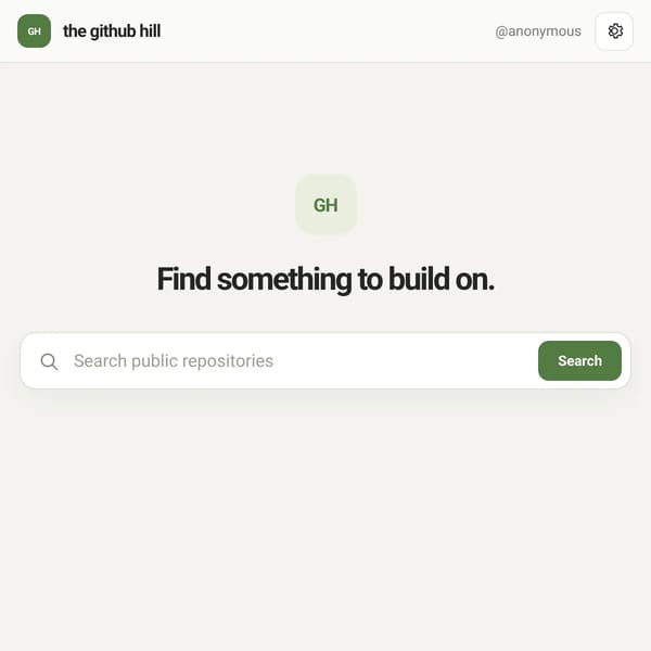 The GitHub Hill