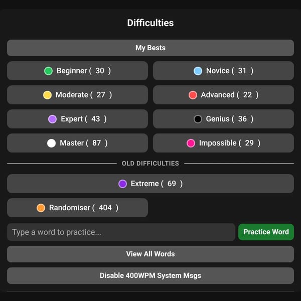 Main Menu