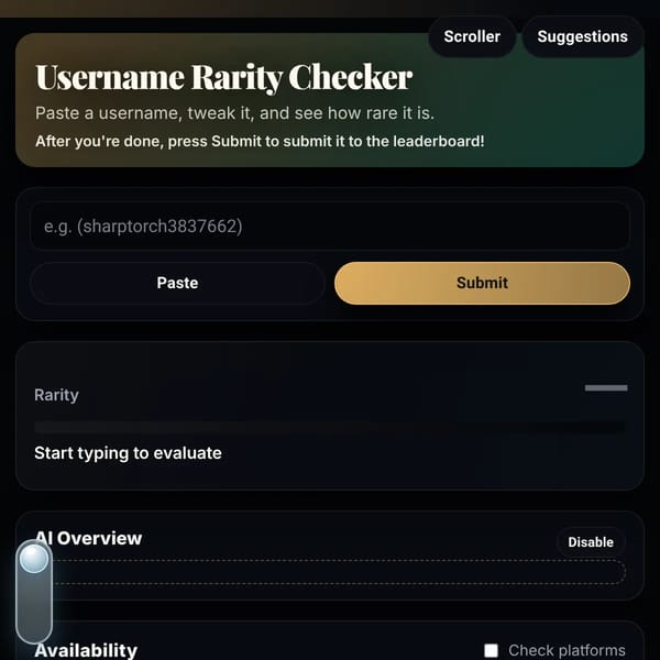 Username Rarity Checker