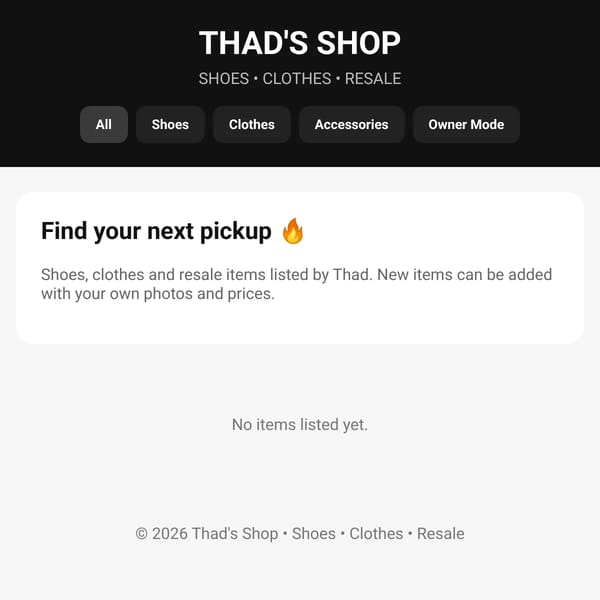 Thad's Shop
