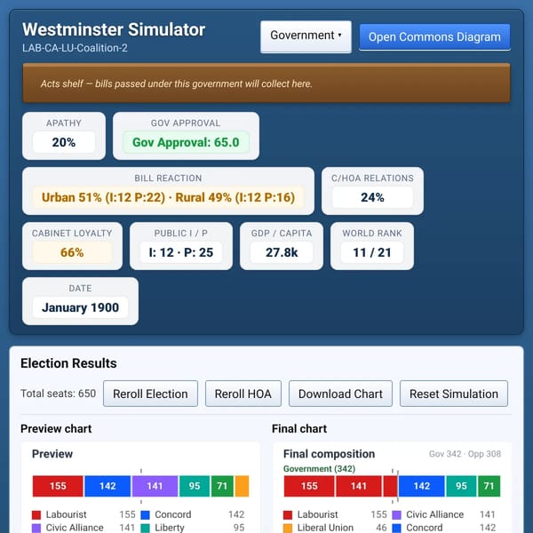 Westminster Simulator