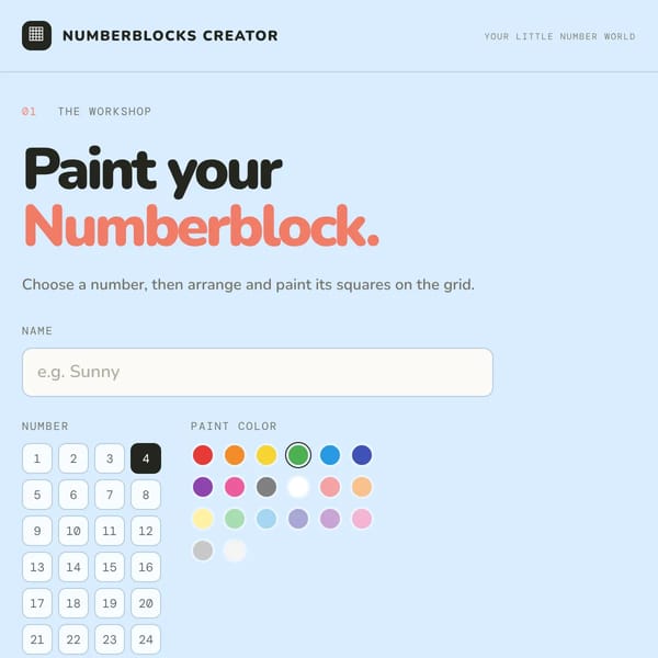 Numberblocks Creator but its more like the number blocks