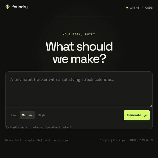 Foundry - Create Apps