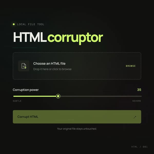 HTML Corruptor
