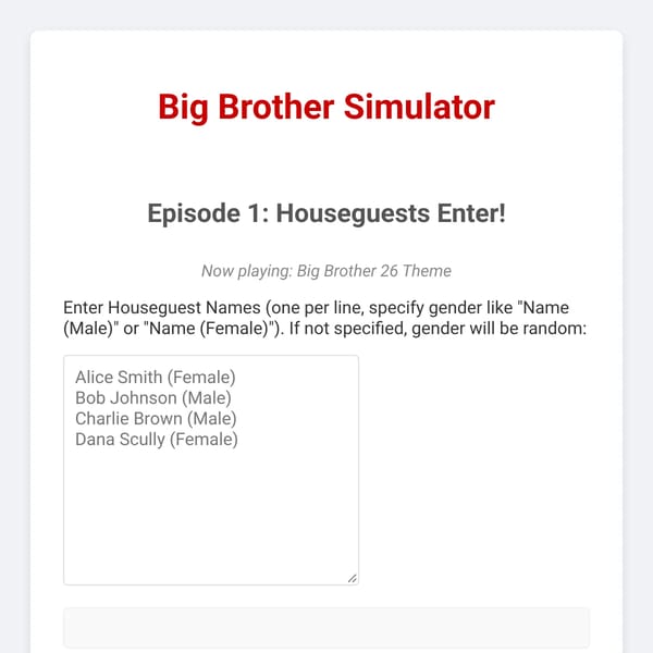 Big Brother Simulator