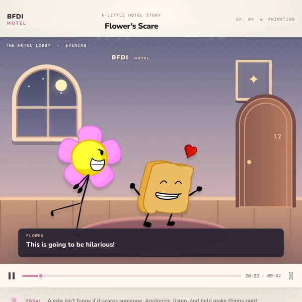 BFDI: Flower Scares Woody