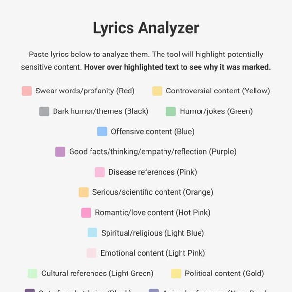 Lyrics Analyzer modded