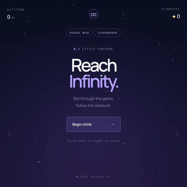 Reach Infinity