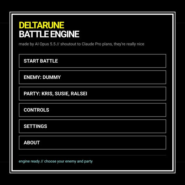 DELTAOPUS : Deltarune ENGINE!