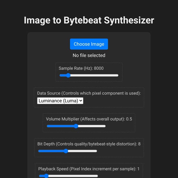 Image to Bytebeat Synthesizer