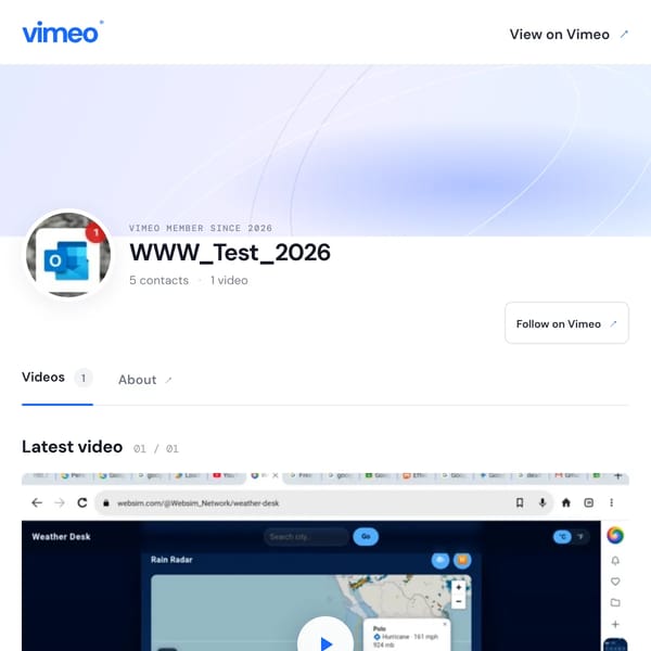 WWW_Test_2026 vimeo.com user page