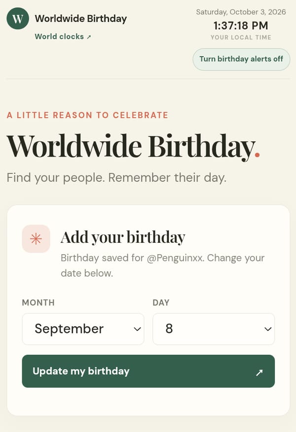 Worldwide Birthday
