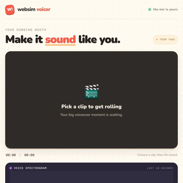 Websim Voicer