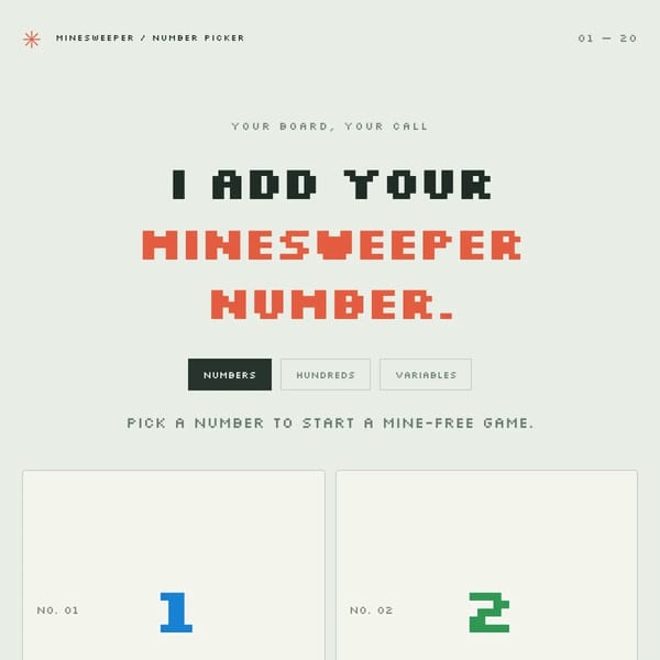 I suggest your Minesweeper