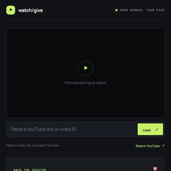 Watch & Give