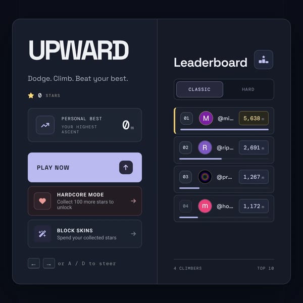 Upward arcade