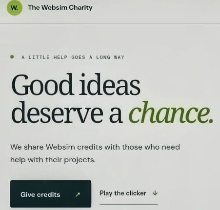 Websim Credit Foundation (There's also a mini clicker)
