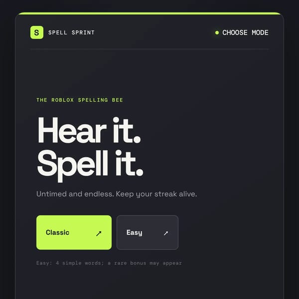 Spell Sprint