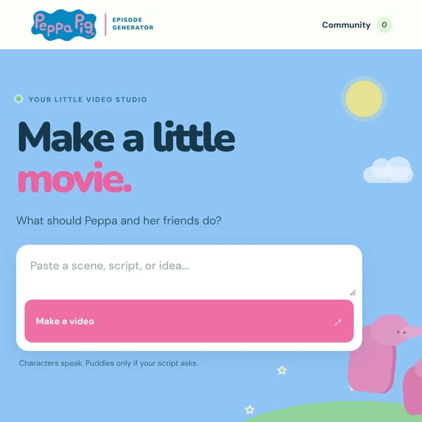 Peppa pig episode generator