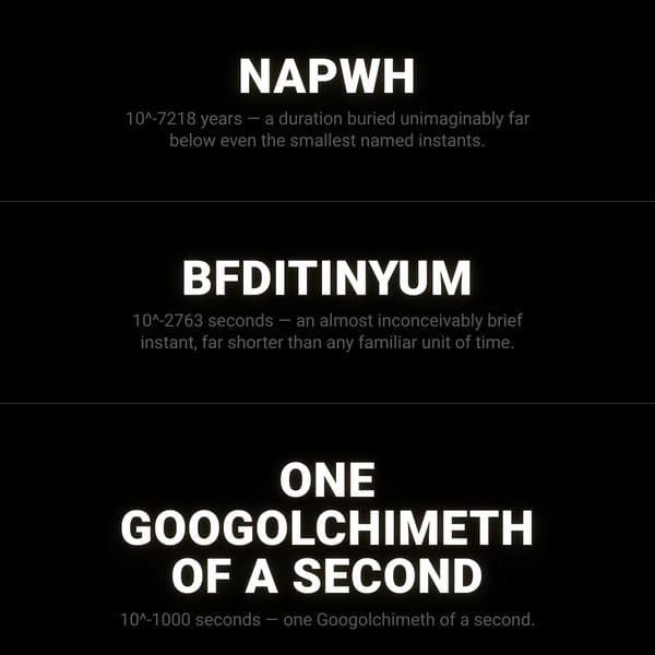 Small To Large Time Units