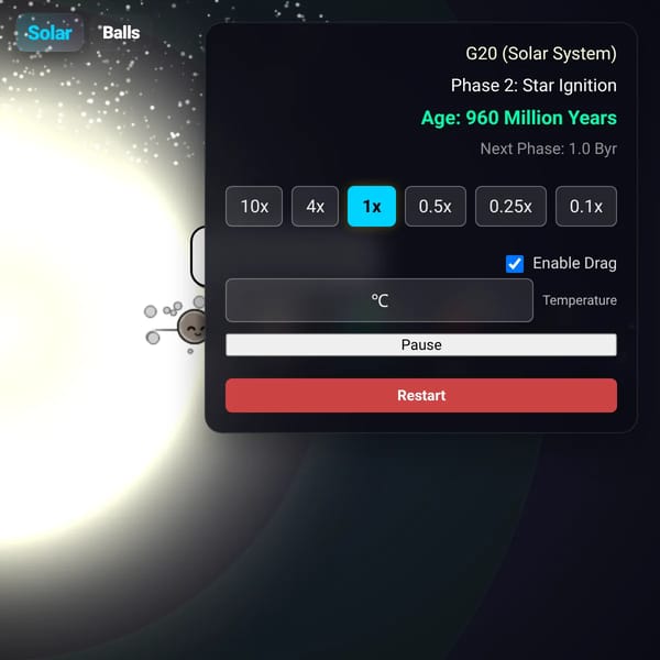 SolarBalls — Solar System Sim