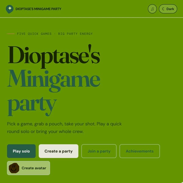Dioptase's Minigame party (MULTIPLAYER)