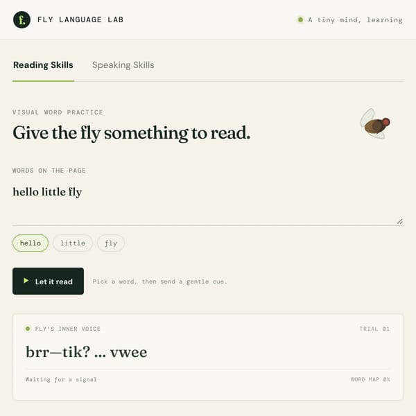 Fruit Fly Learns English
