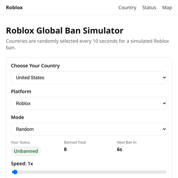 Roblox: Global Ban Simulator