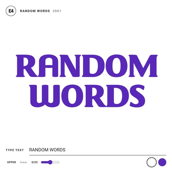 E4 Words