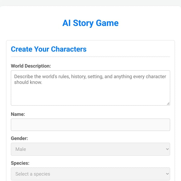 AI Story Game