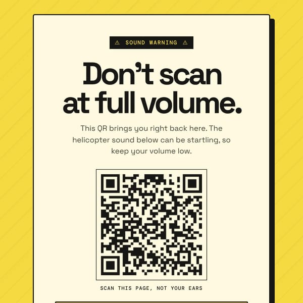 Don't scan this qr code/QR Warning