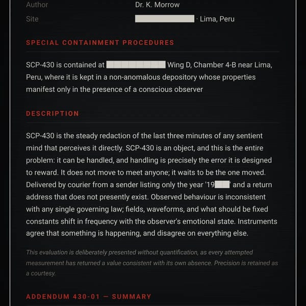 SCP Article Generator REDUX