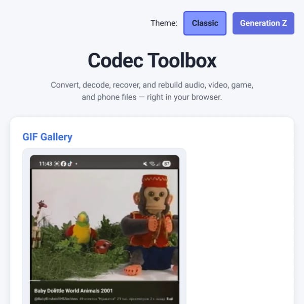 Decoder in 100 Codecs + Version