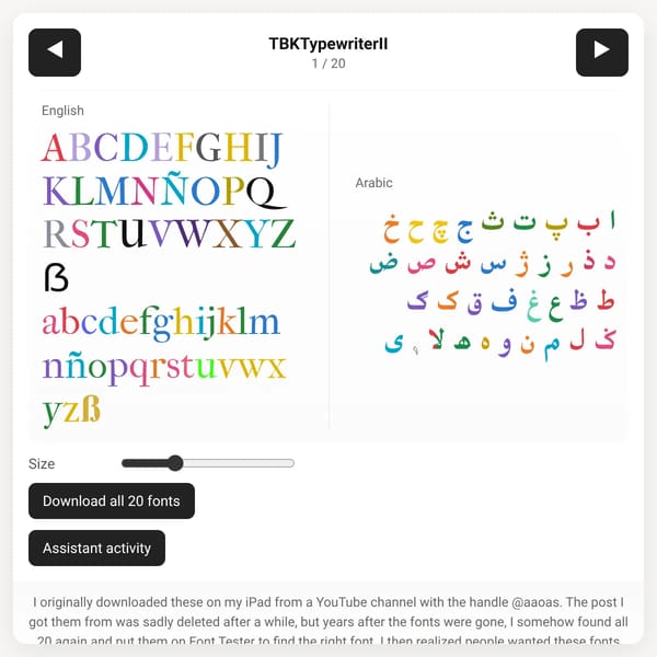 Font tester