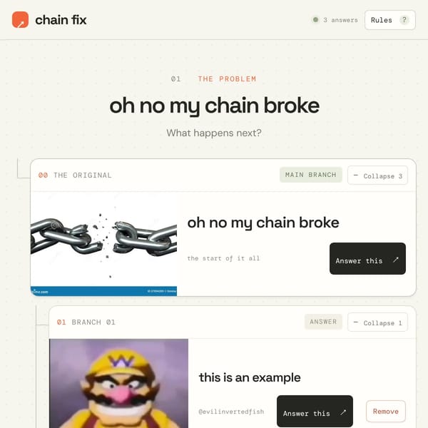 oh no my chain broke