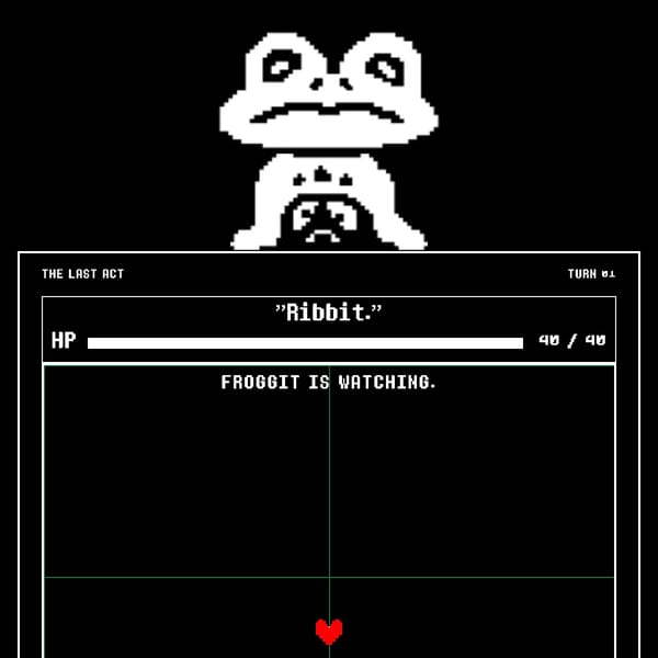 fight with froggit