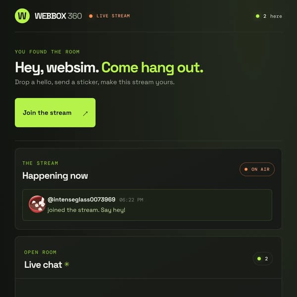 Webbox 360 Live