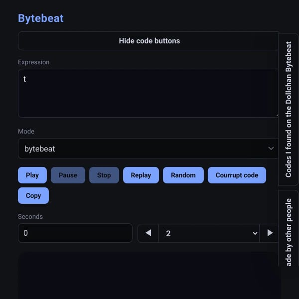 Bytebeat Player (BETA)