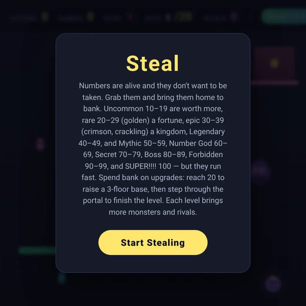 Steal The Numbers!