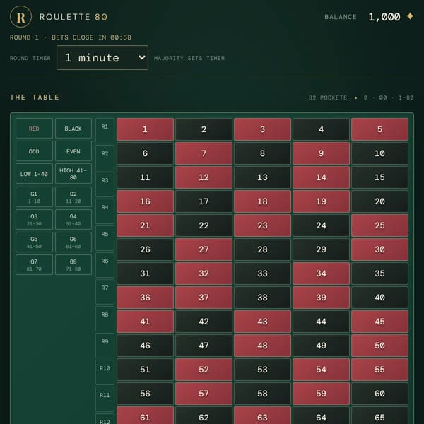 Roulette 80