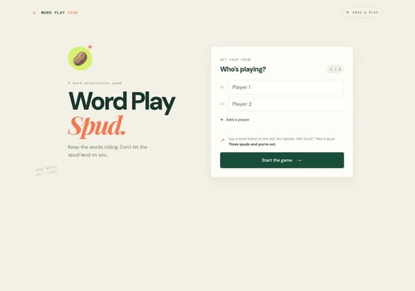 Word Play Spud