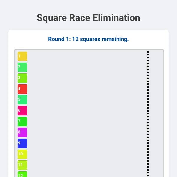 Square Race Elimination
