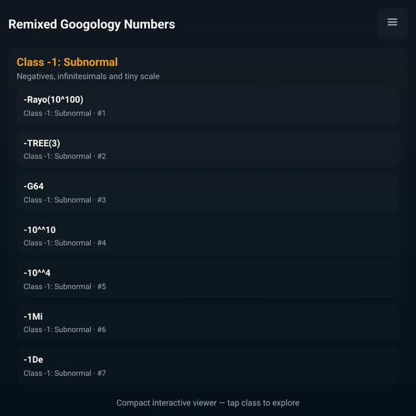 Googology Numbers