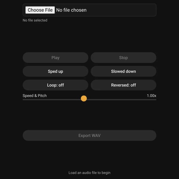 Sped Up / Slowed Down Audio
