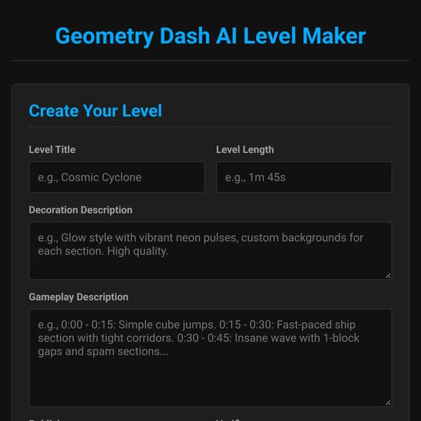 GD AI Level Maker Extention Cuz Why Not