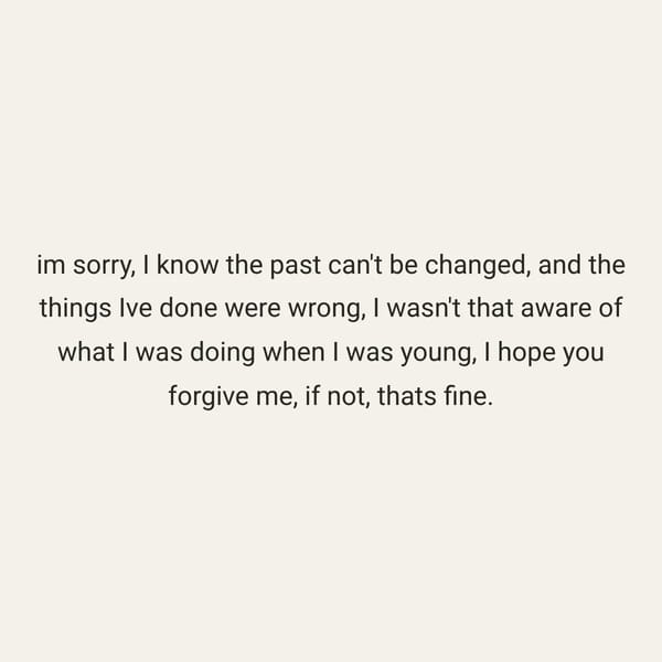 I'm Sorry
