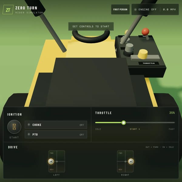 Lawn mower sim