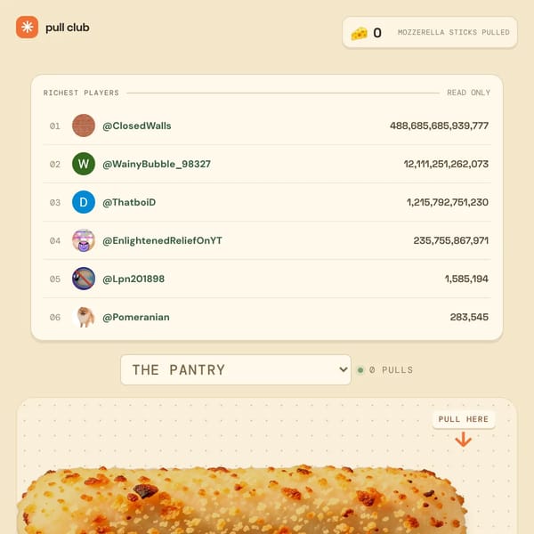 Mozzarella Stick Cheese Pull Game