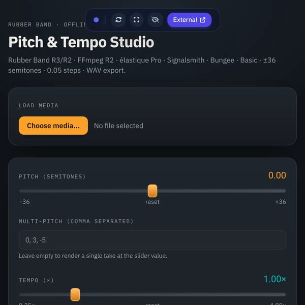 Make with able pitch & tempo studio.